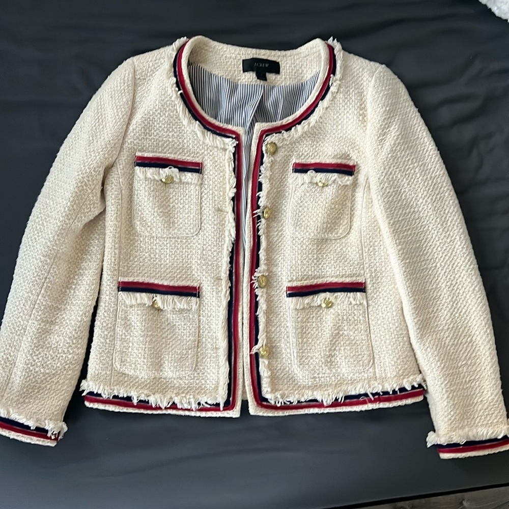 J crew tweed woven jacket